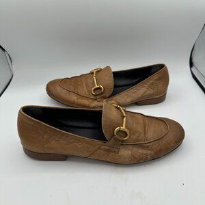 Mara Bini Brown Horsebit Loafers Women's 38.5 Made In Italy